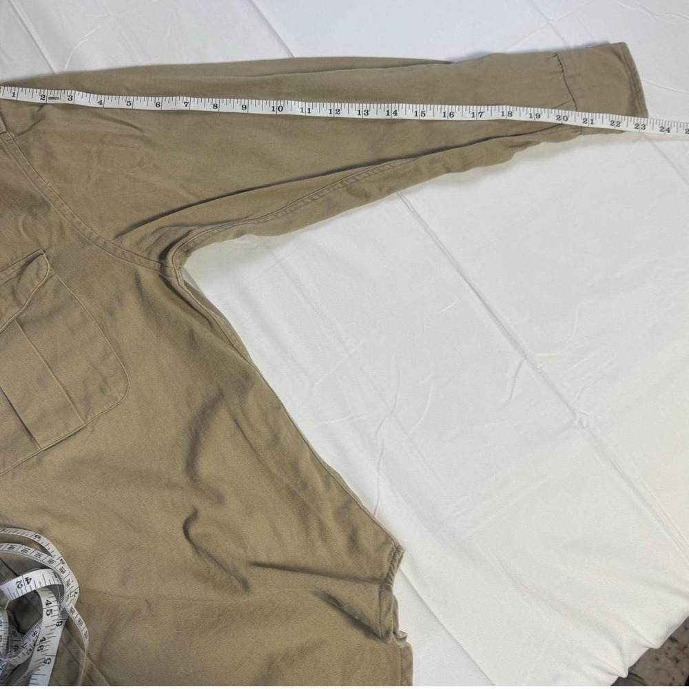 Ralph Lauren Mens Safari Military Field Shirt Khaki Tan Cotton Twill Size 8 - Picture 11 of 11